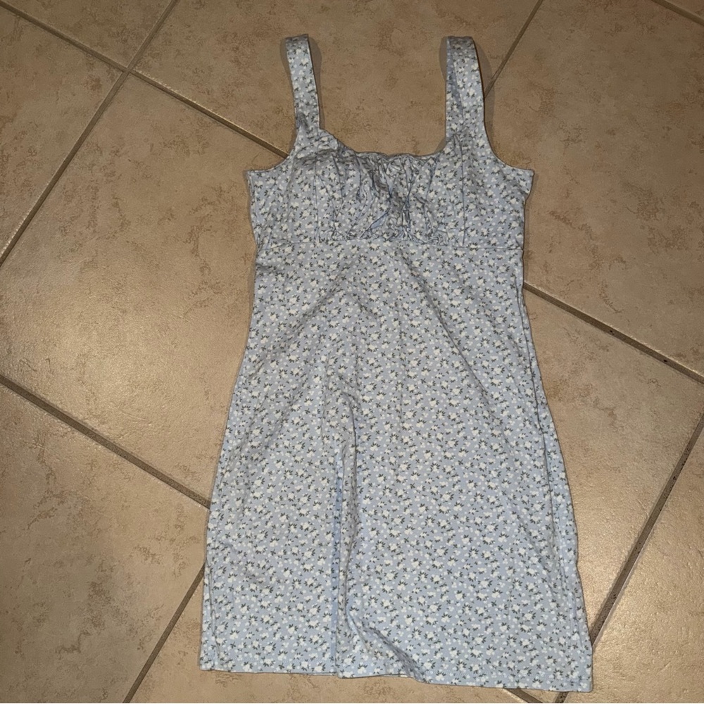 Hollister Light Blue Floral Mini Dress